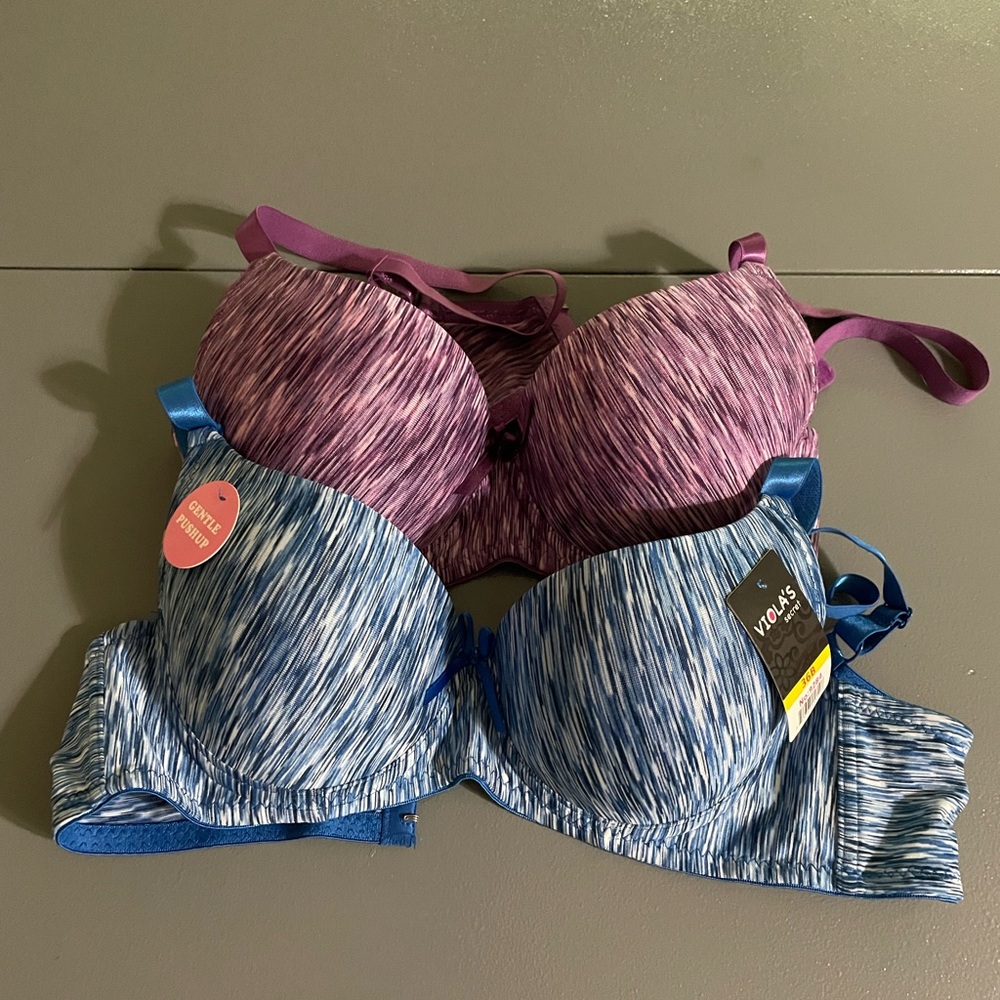 Women’s 2 Pack Viola’s Secret Gentle Push-up Bras Size 36B